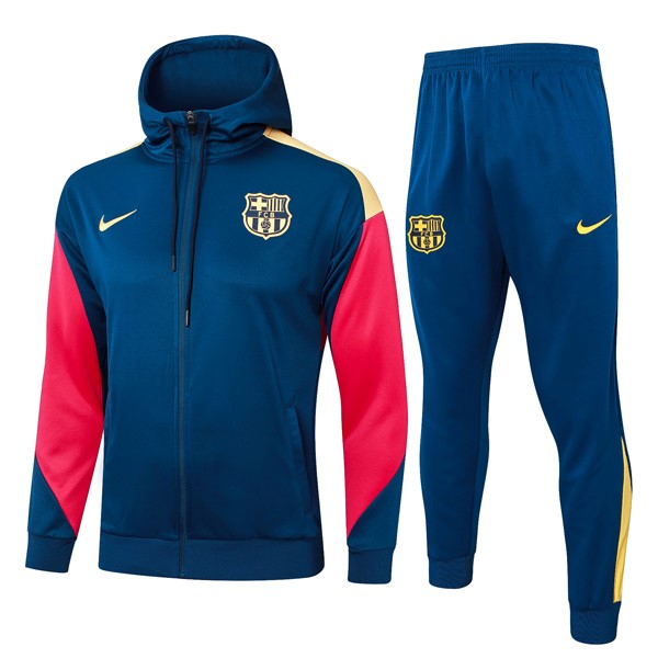 Chandal Con Capucha Barcelona 2024-2025 Azul 5